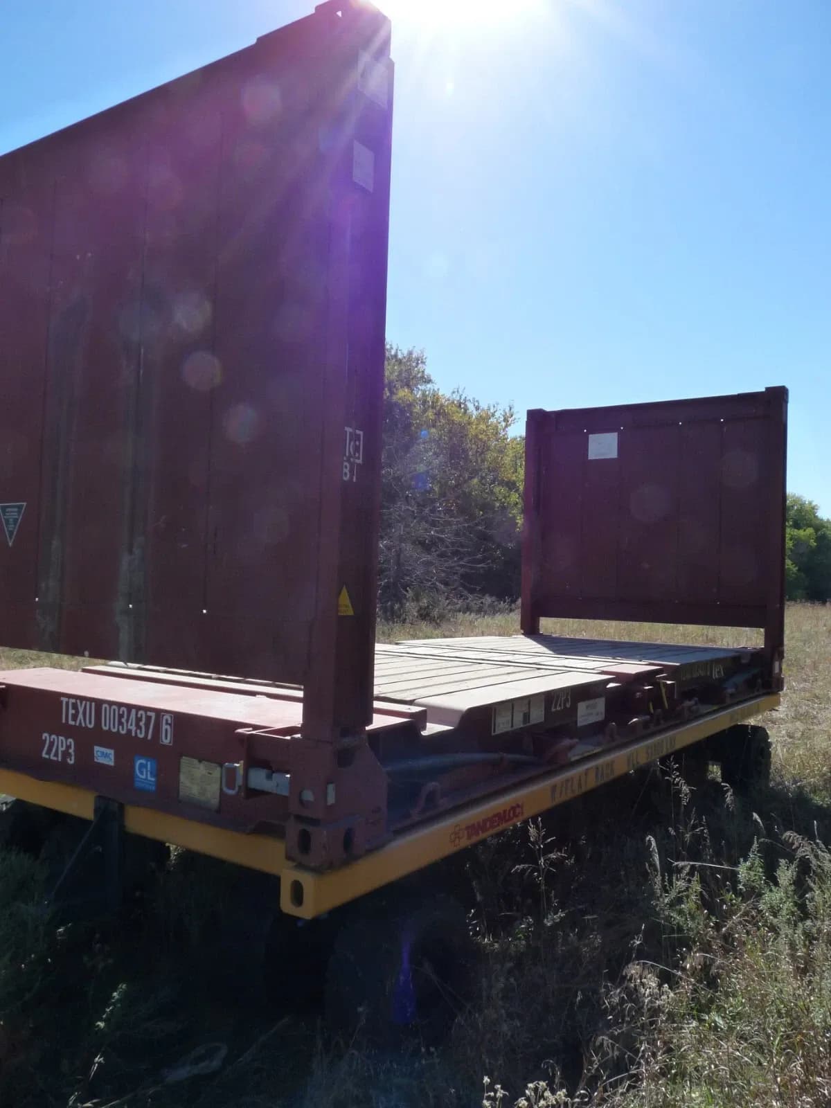 20ft Flat Rack shipping container — One-Trip (New)